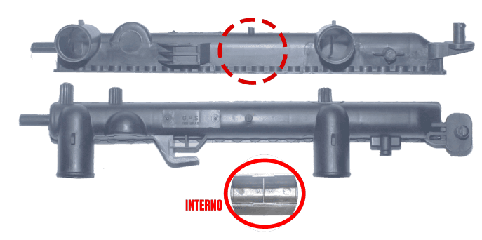 Caixa de Radiador PALIO FIRE SUPERIOR C/ DIV