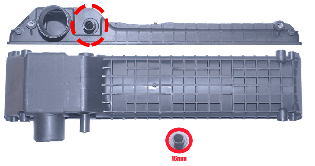Caixa de Radiador CASE MX 35 NEW HOLLAND LB90CBOCAL MANG LE