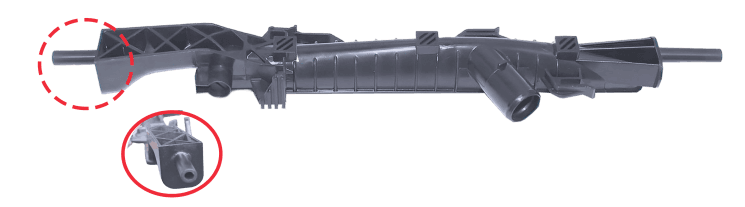 Caixa de Radiador TRANSIT 2.2 2006 PINO CENTRALIZADO SUP