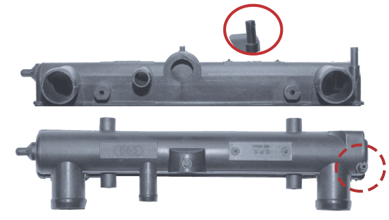 Caixa de Radiador SANTANA/VERSAILLES 4 SAIDAS