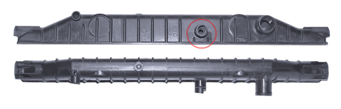 Caixa de Radiador S10 2013> DIESEL INF C/SENSOR MT