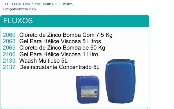 Cloreto de Zinco Bomba de 60 Kg